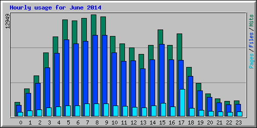 Hourly usage for June 2014