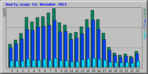 Hourly usage for November 2014