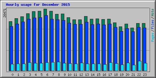 Hourly usage for December 2015
